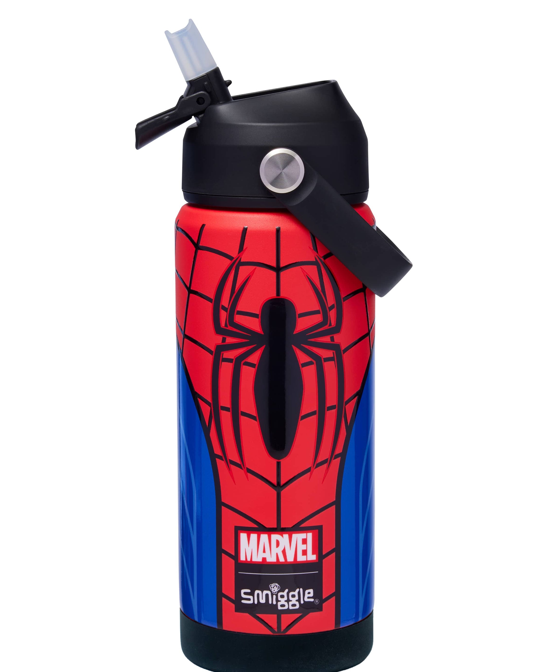 Smiggle - Spider-Man Geheime Rietje 550ML Stalen Drinkfles