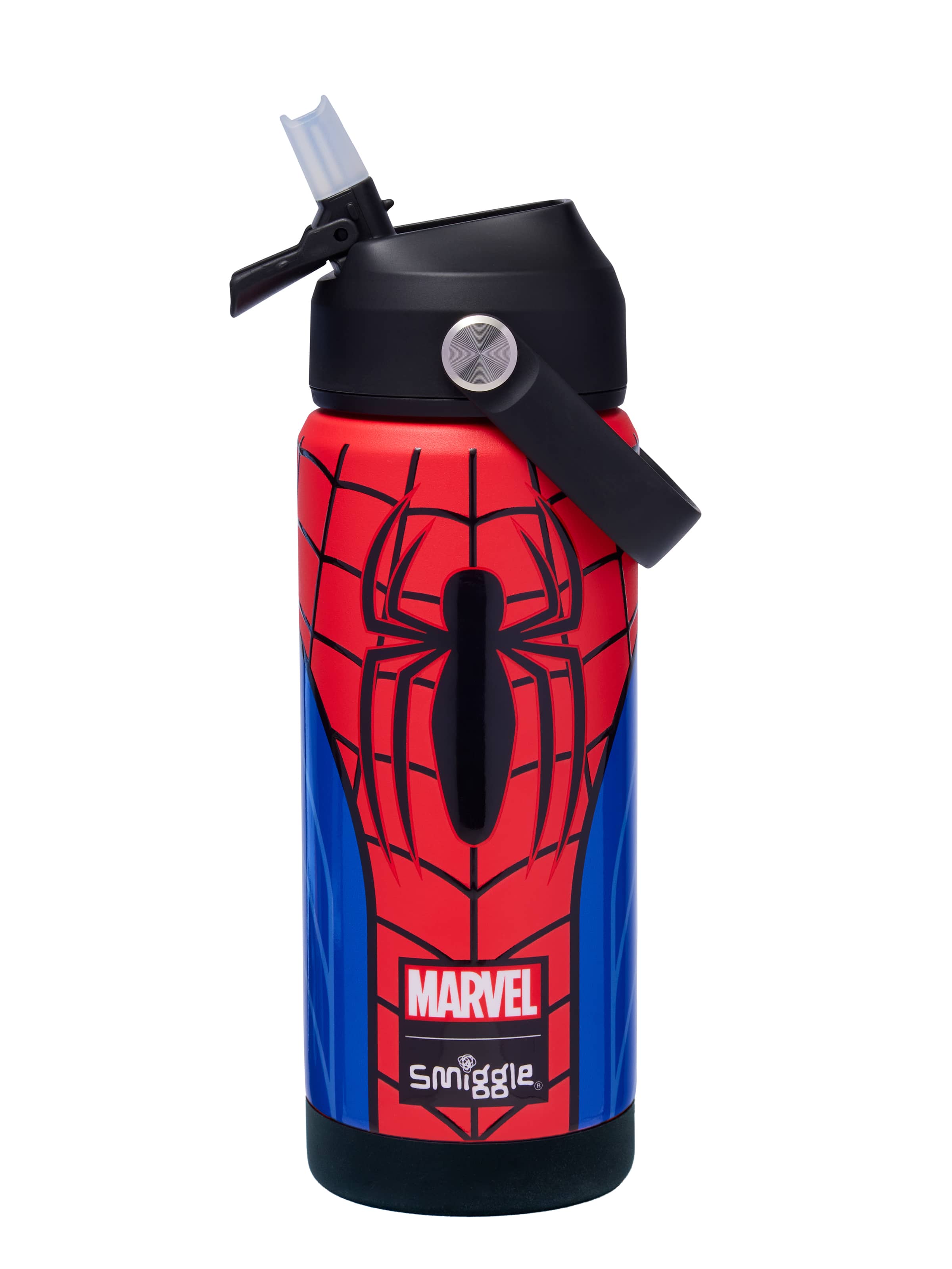 Smiggle - Spider-Man Geheime Rietje 550ML Stalen Drinkfles