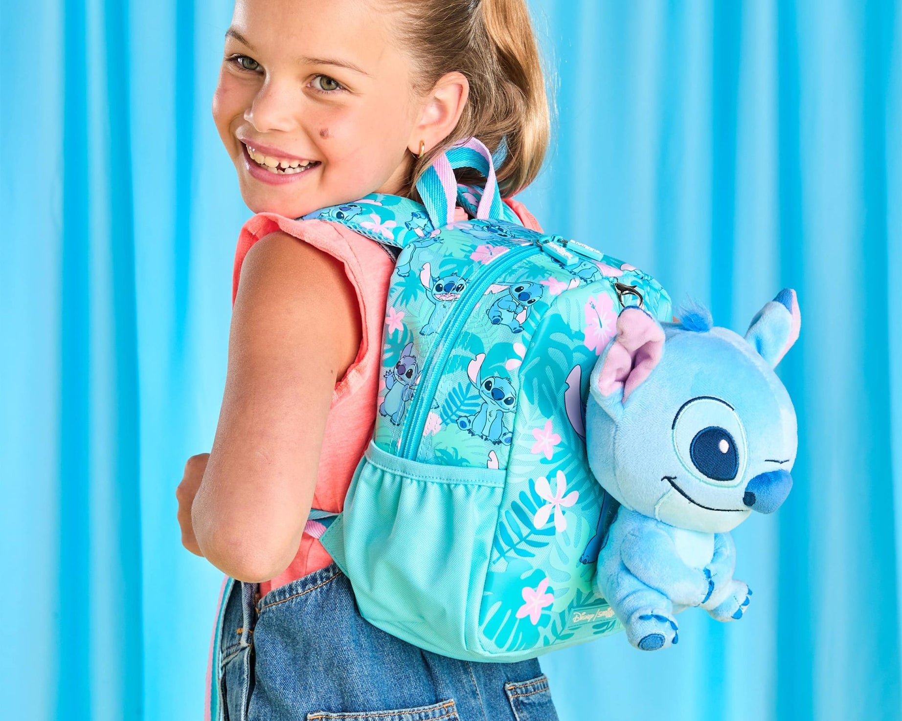 Smiggle - Stitch Uitneembaar Speelgoed Peuterschool Rugzak
