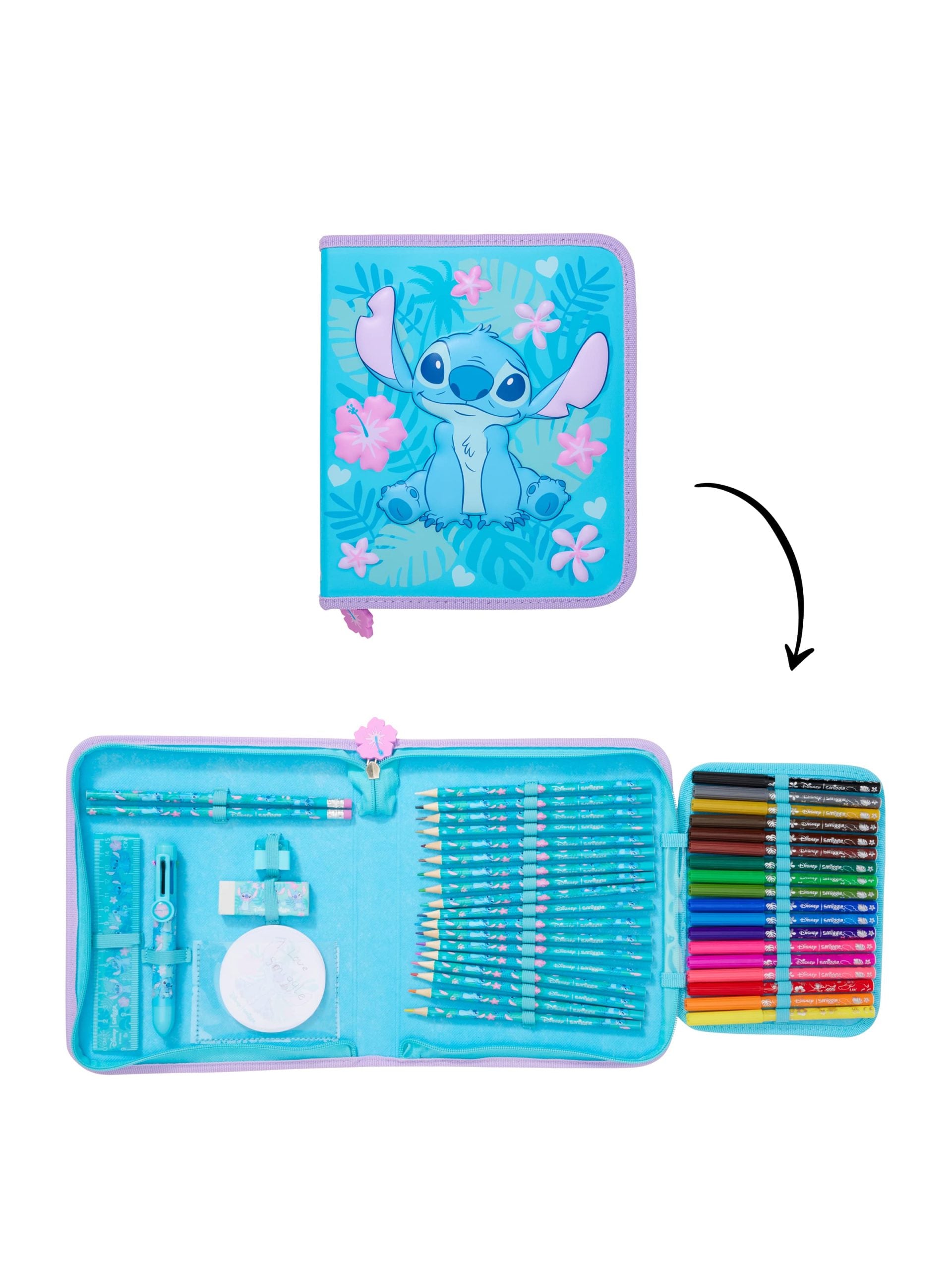 Smiggle - Stitch Kantoorset en Pennenbakje