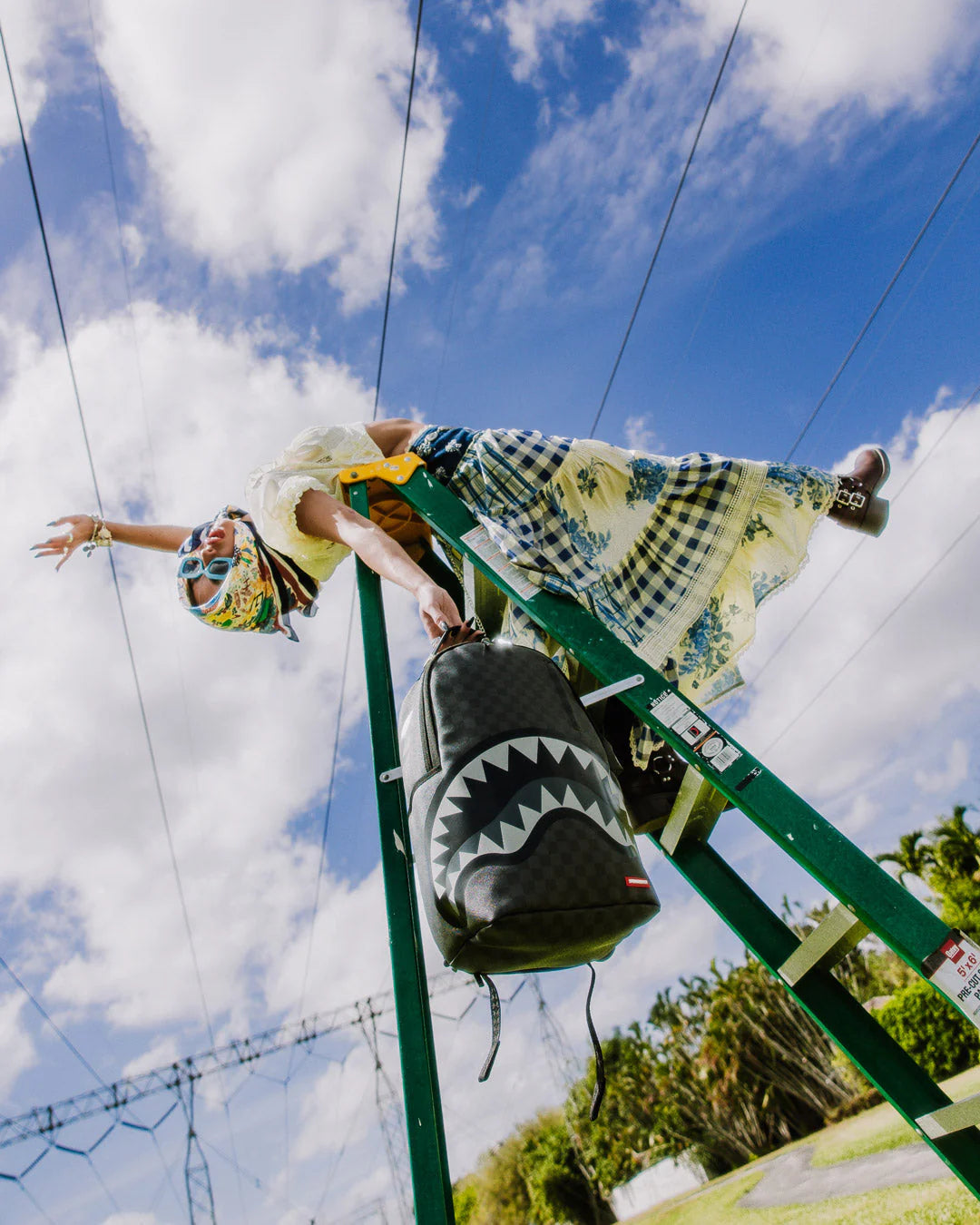 Sprayground - Lights Out Paris Shark Rugzak