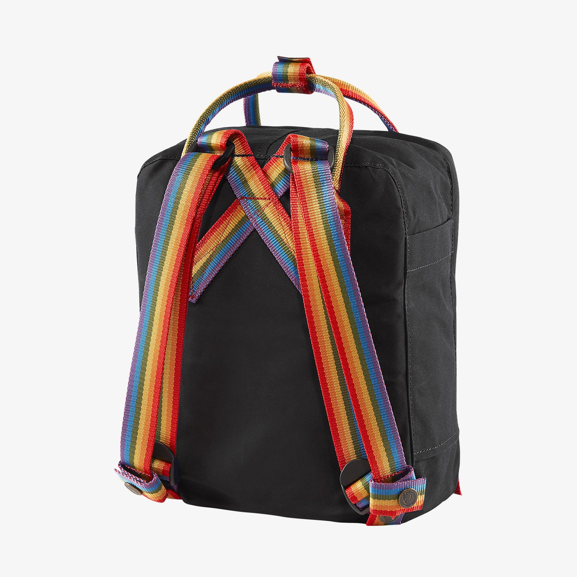 Fjällräven Kånken - Regenboog Mini Unisex Zwarte Rugzak