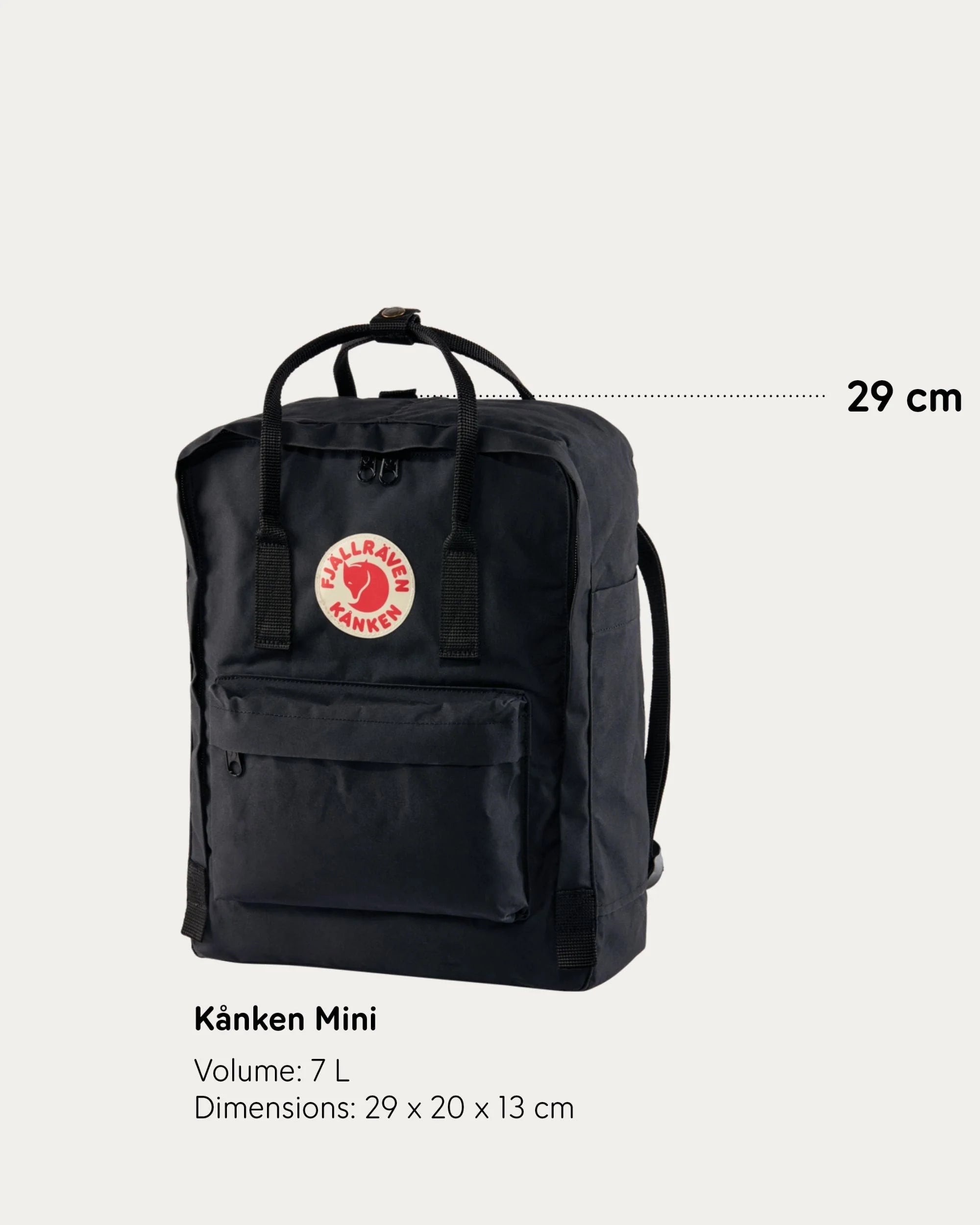 Fjällräven Kånken - Regenboog Mini Unisex Zwarte Rugzak