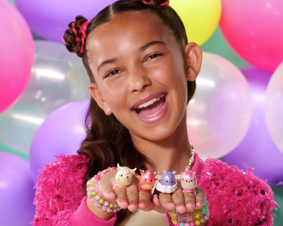 Squishmallows - Squish-a-longs 14 Figuren + Ring Set + 4 Accessoires Speciale Serie Speelgoed