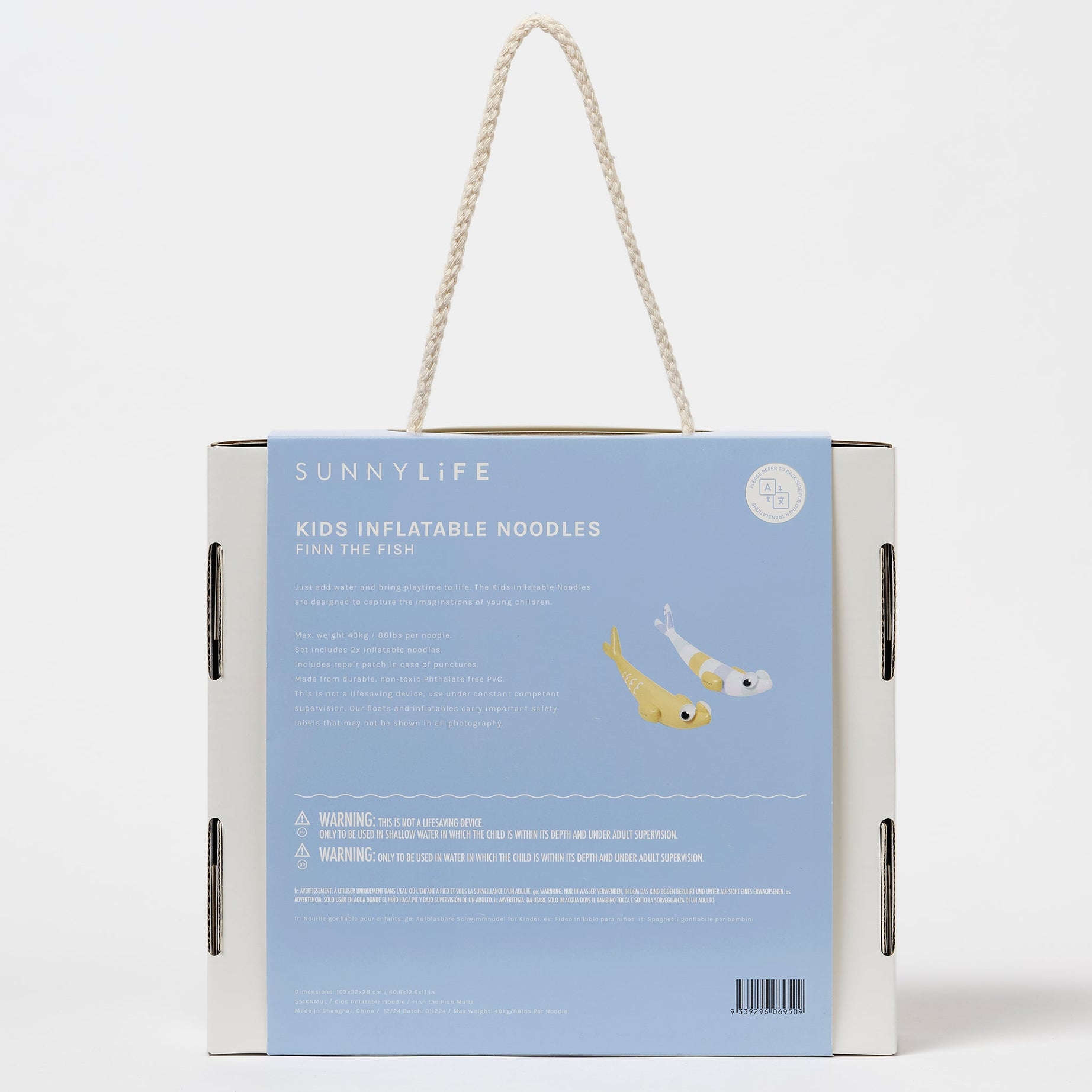 Sunnylife - Balık Finn Opblaasbare Zee- en Zwembadzwemaccessoire