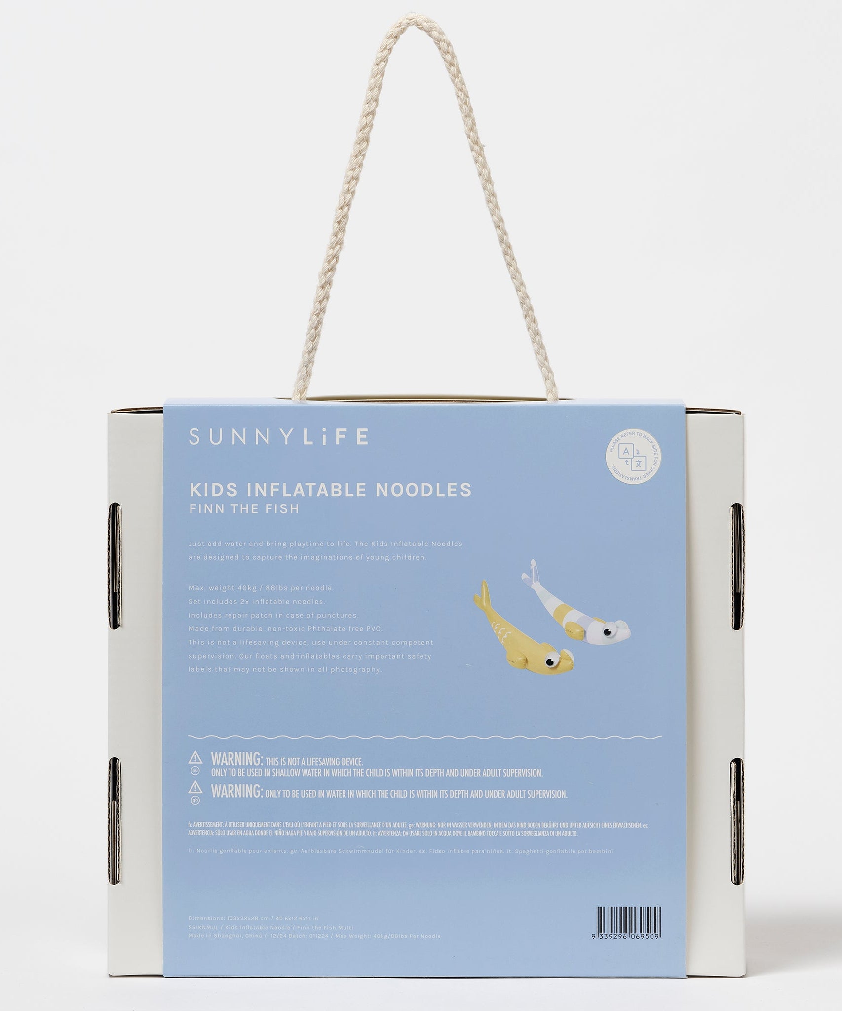 Sunnylife - Balık Finn Opblaasbare Zee- en Zwembadzwemaccessoire