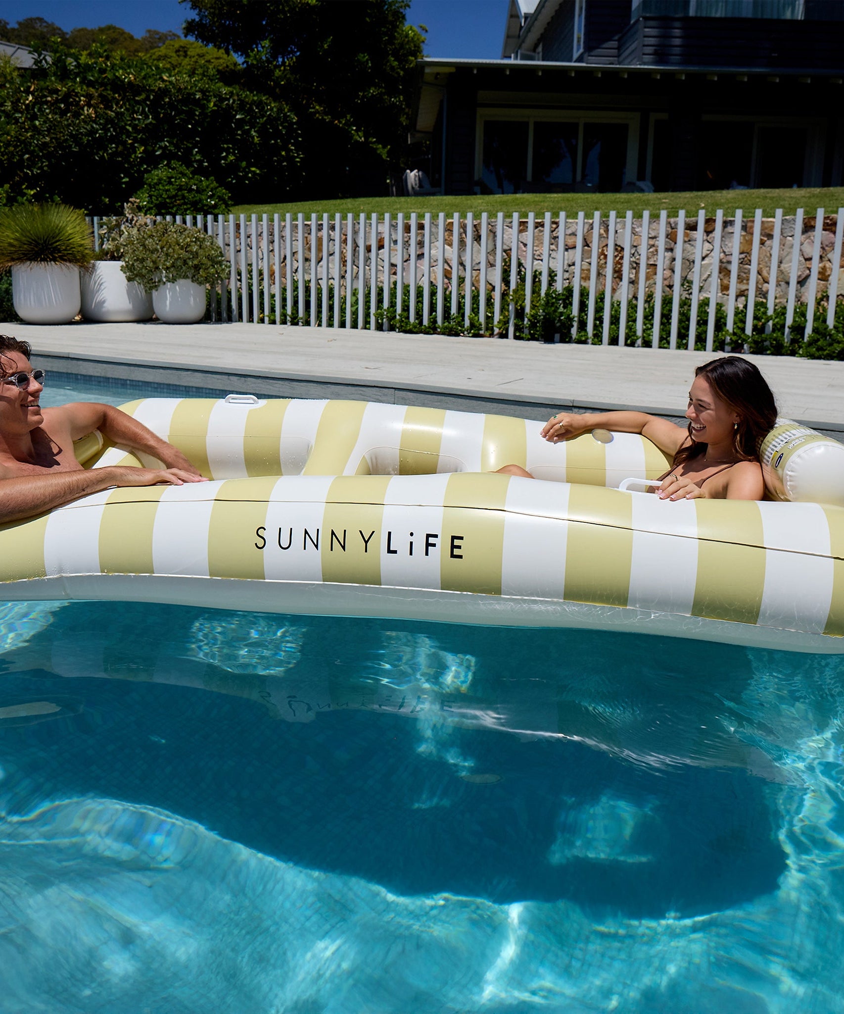 Sunnylife - Casa Sand Stripe Dubbele Zee- en Zwembadmatras