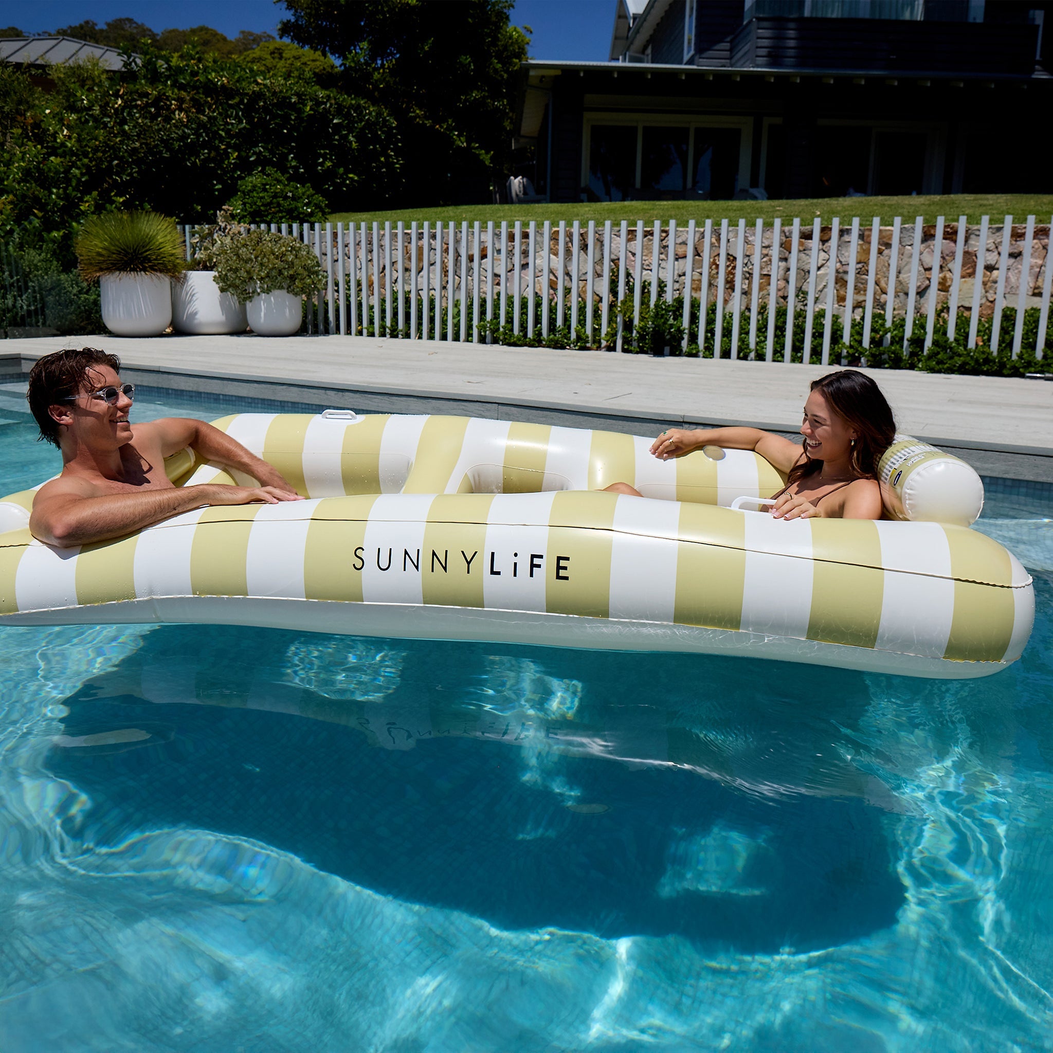 Sunnylife - Casa Sand Stripe Dubbele Zee- en Zwembadmatras