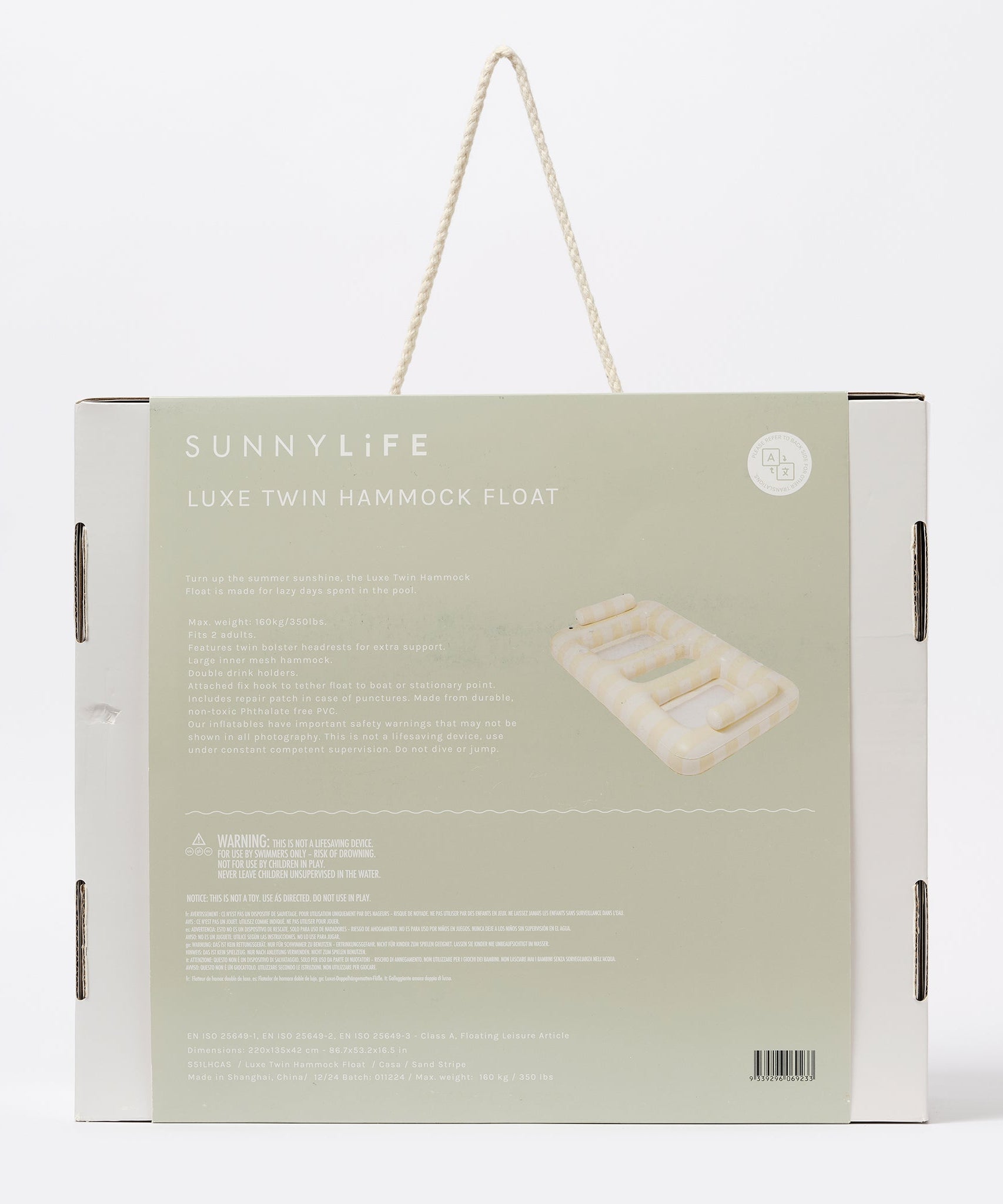 Sunnylife - Casa Sand Stripe Dubbele Zee- en Zwembadmatras