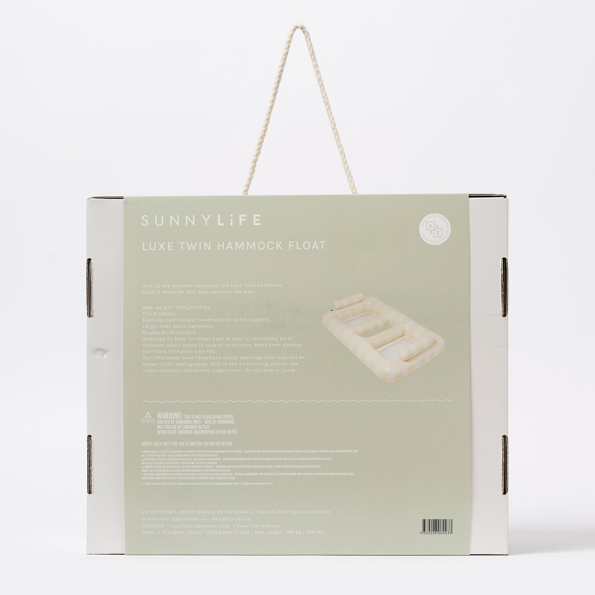 Sunnylife - Casa Sand Stripe Dubbele Zee- en Zwembadmatras