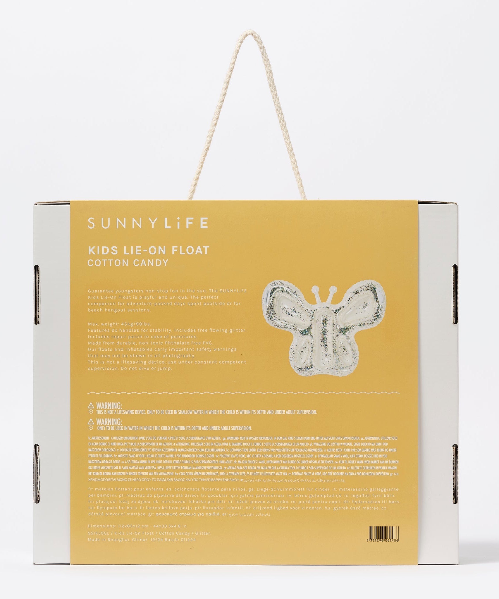Sunnylife - Cotton Candy Kinder Vlinder Zee- en Zwembadbed