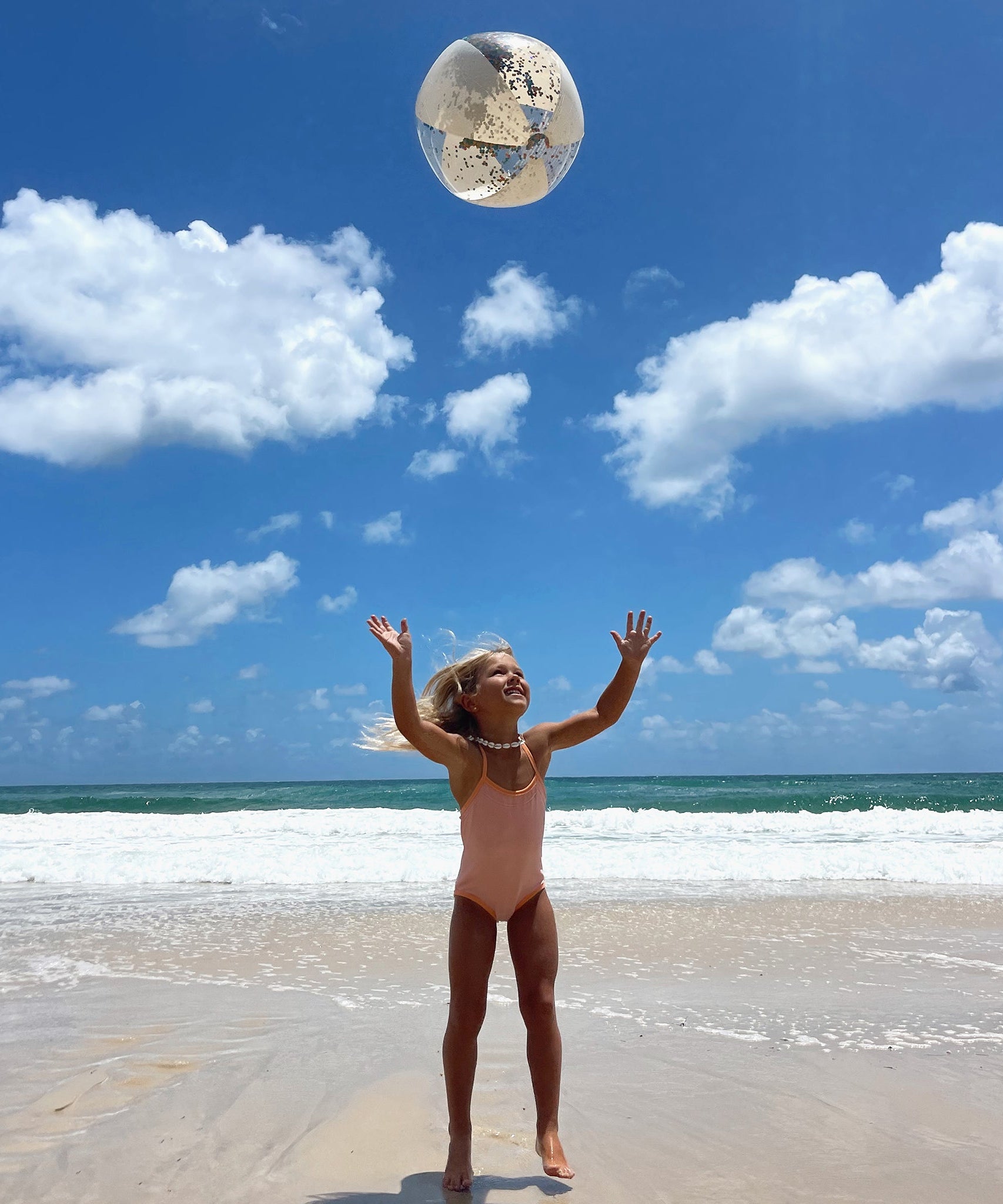 Sunnylife - Cotton Candy Opblaasbare Glanzende Strandbal