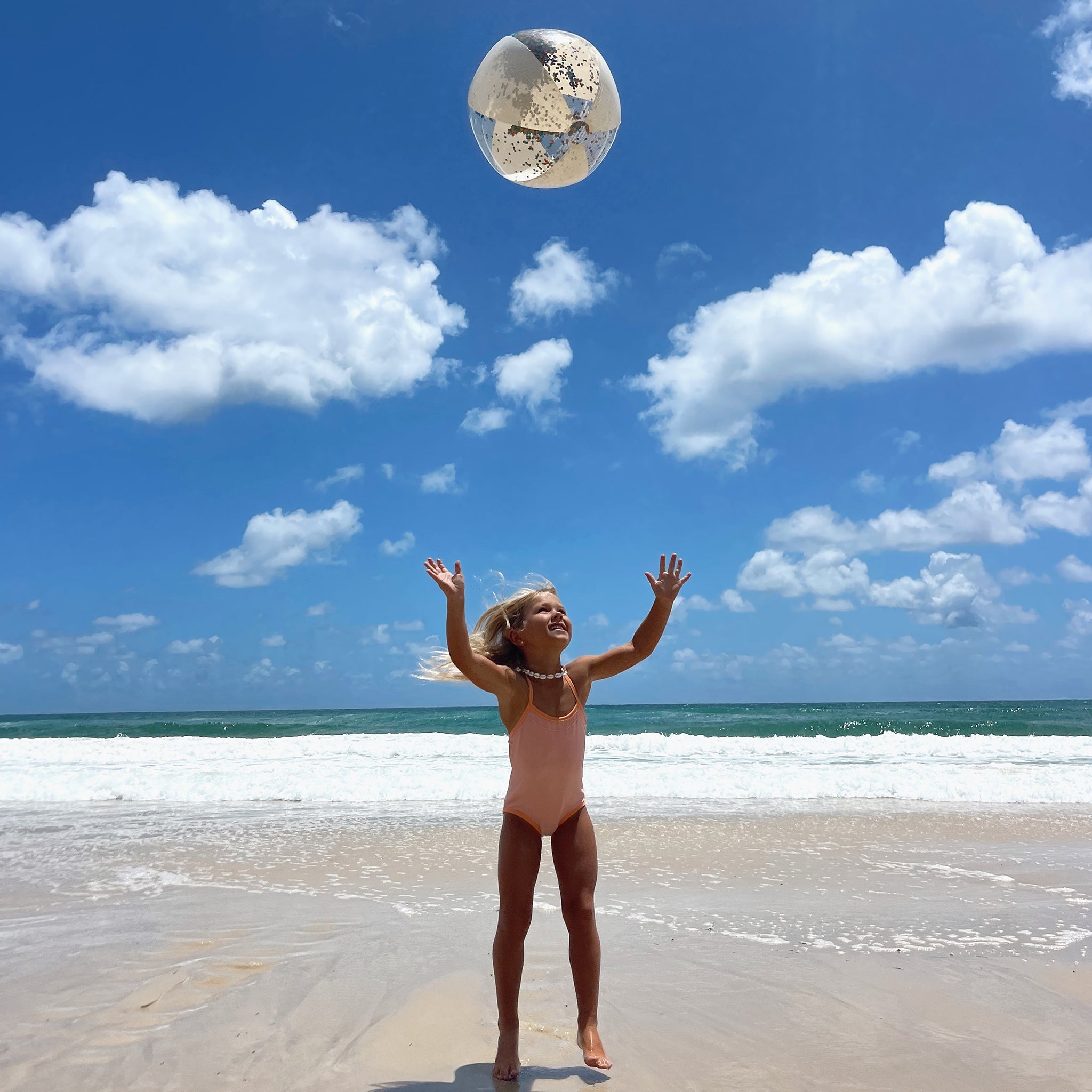 Sunnylife - Cotton Candy Opblaasbare Glanzende Strandbal
