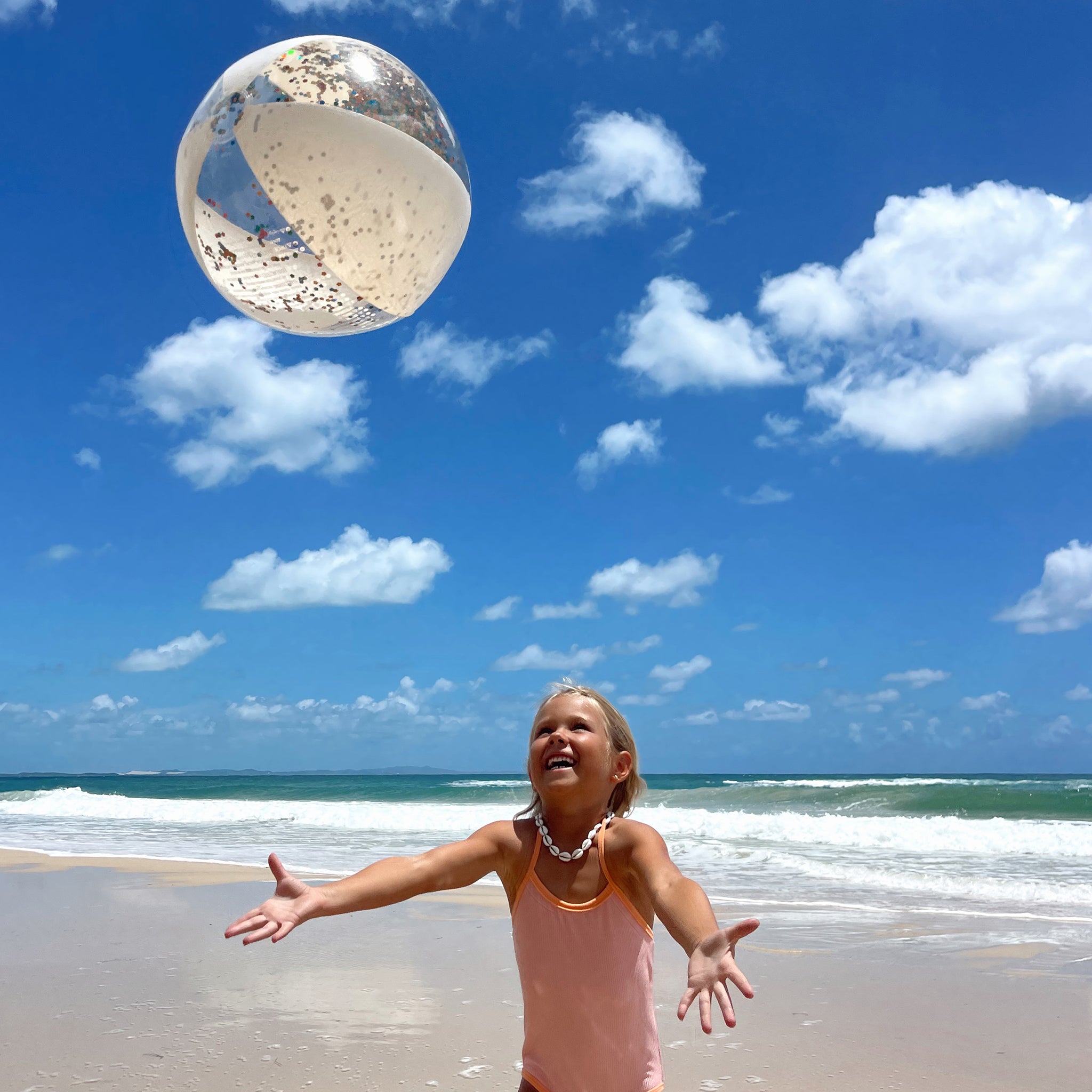 Sunnylife - Cotton Candy Opblaasbare Glanzende Strandbal