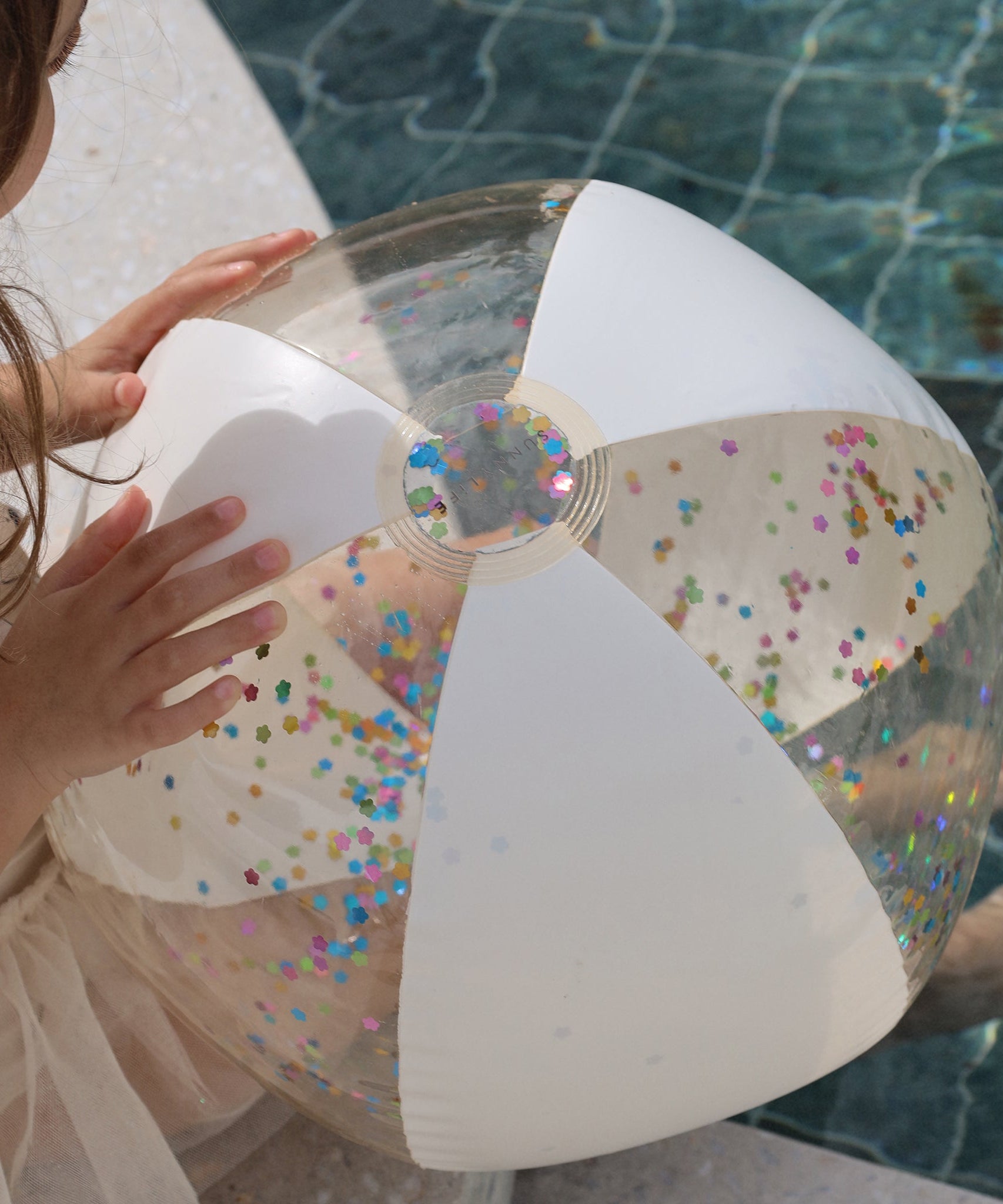 Sunnylife - Cotton Candy Opblaasbare Glanzende Strandbal