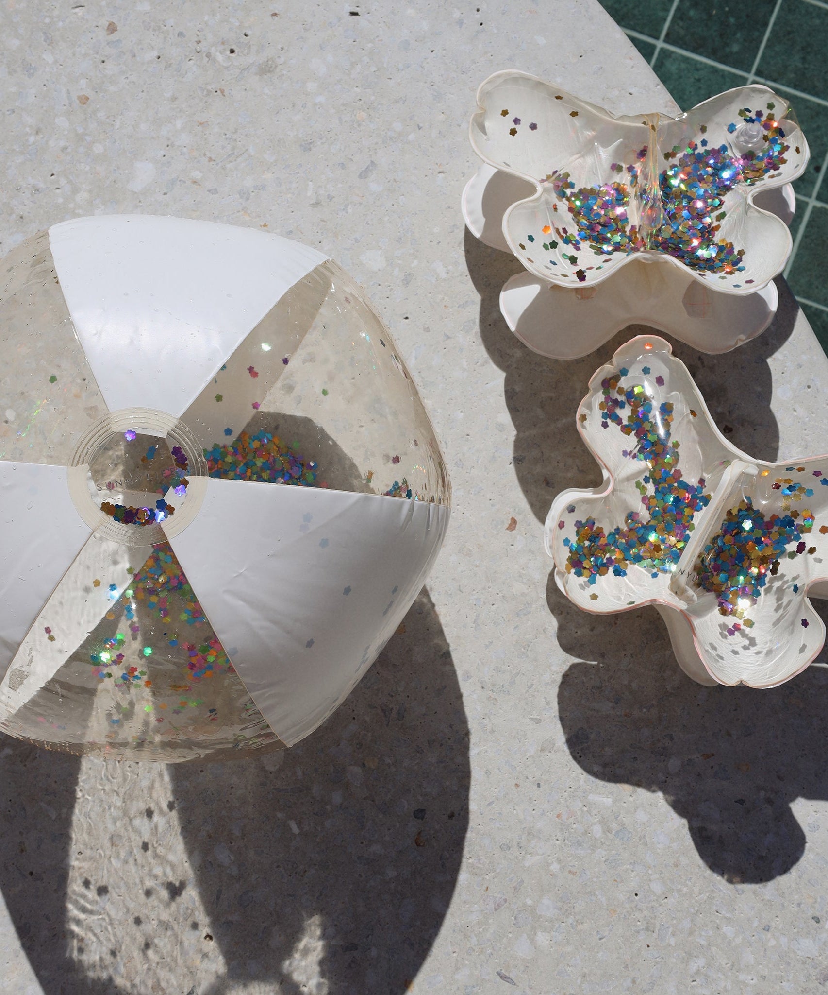 Sunnylife - Cotton Candy Opblaasbare Glanzende Strandbal