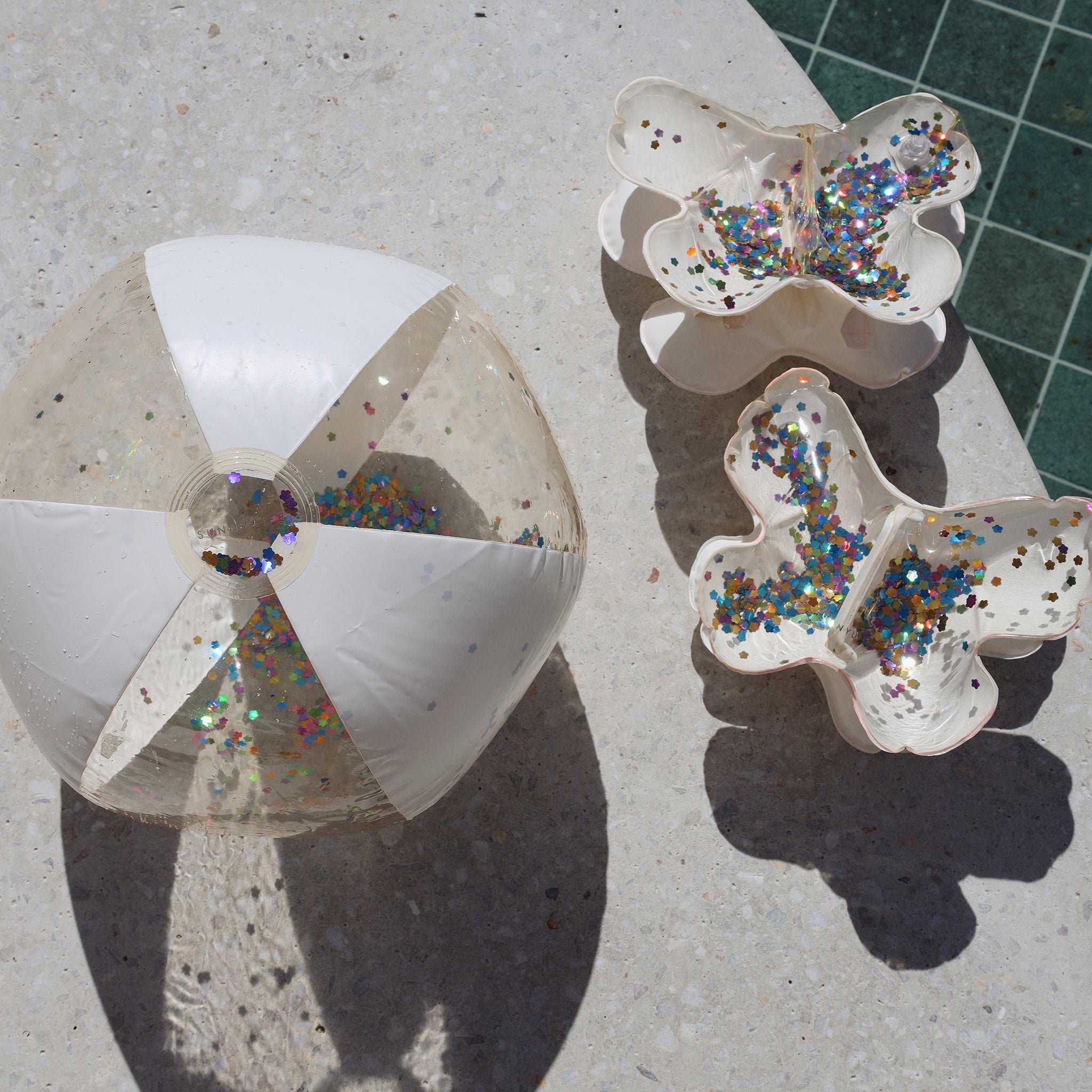 Sunnylife - Cotton Candy Opblaasbare Glanzende Strandbal