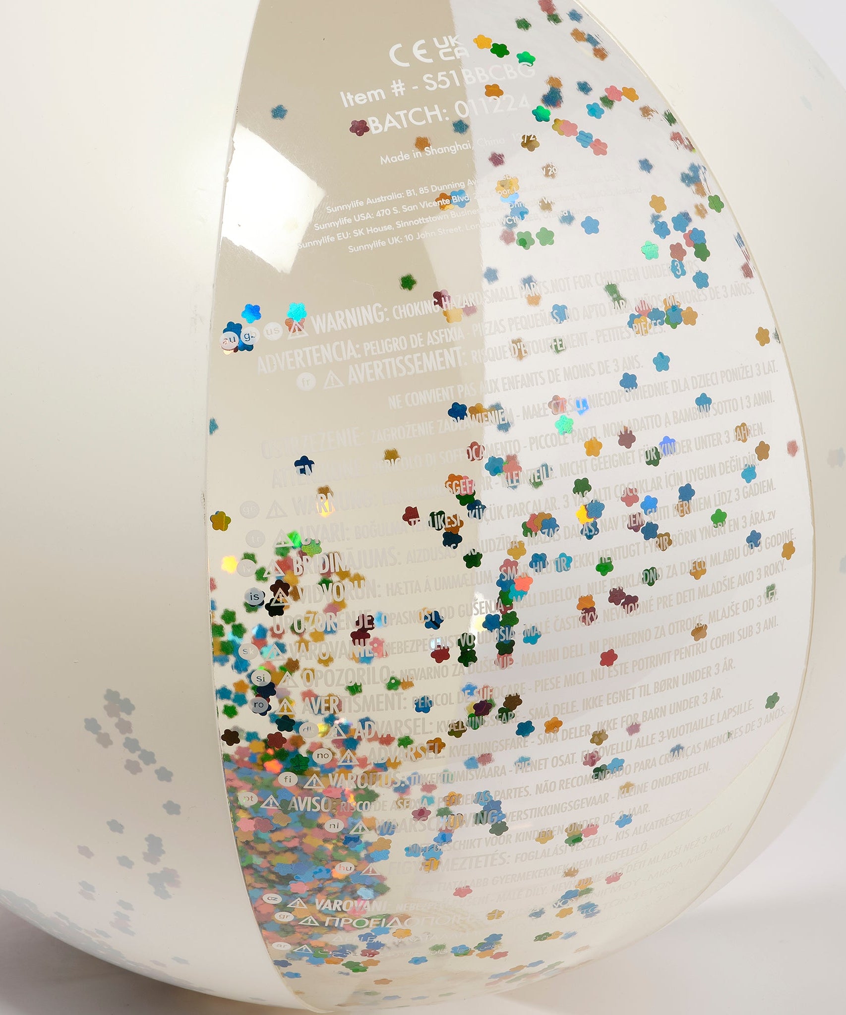 Sunnylife - Cotton Candy Opblaasbare Glanzende Strandbal