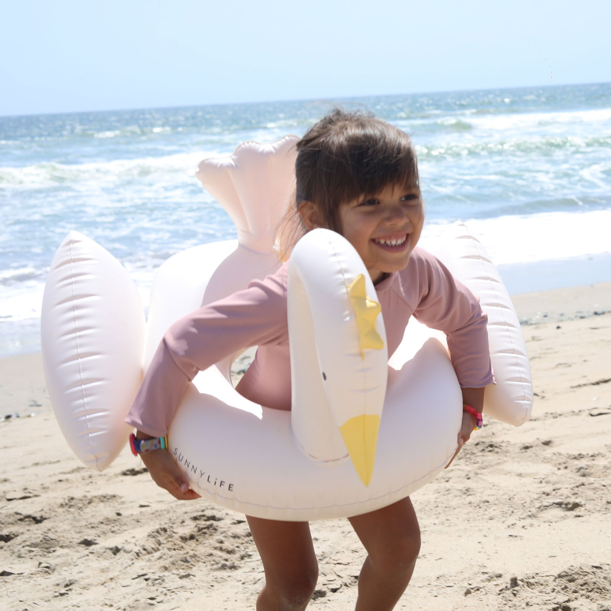 Sunnylife - Prinses Zwaan Kinder Opblaasbare Zee- en Zwemband