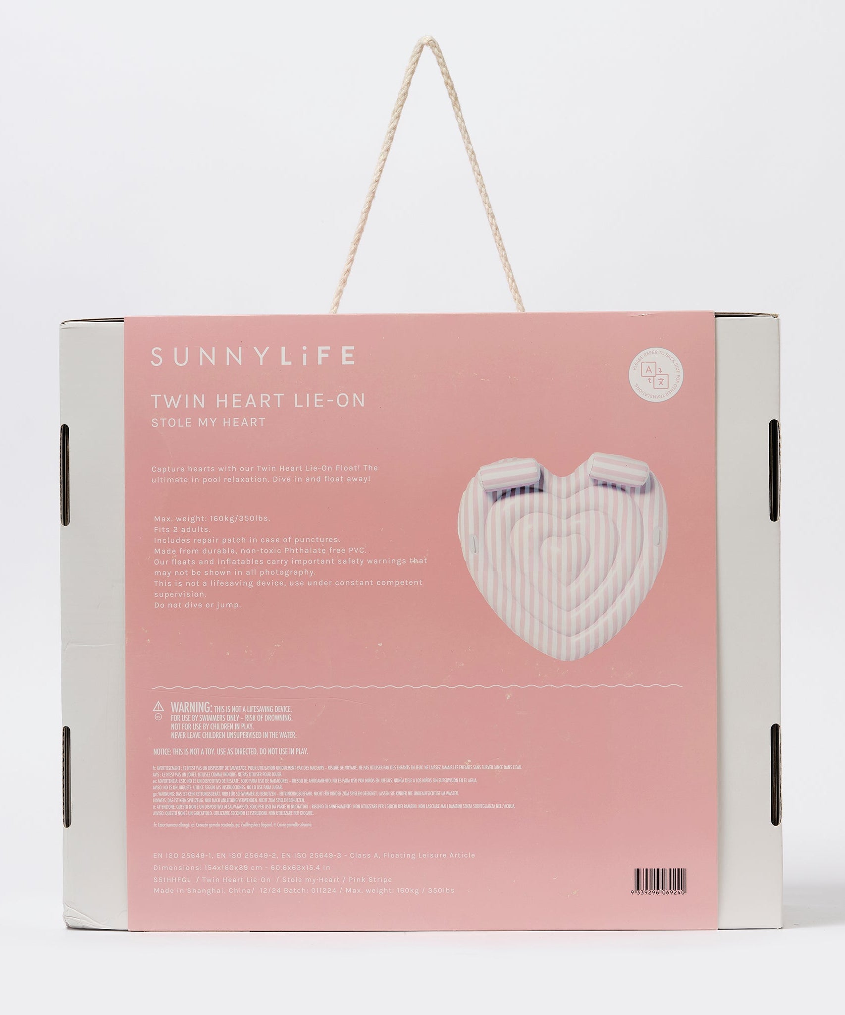 Sunnylife - Stole My Heart Dubbel Opblaasbaar Zwembad en Luchtbed