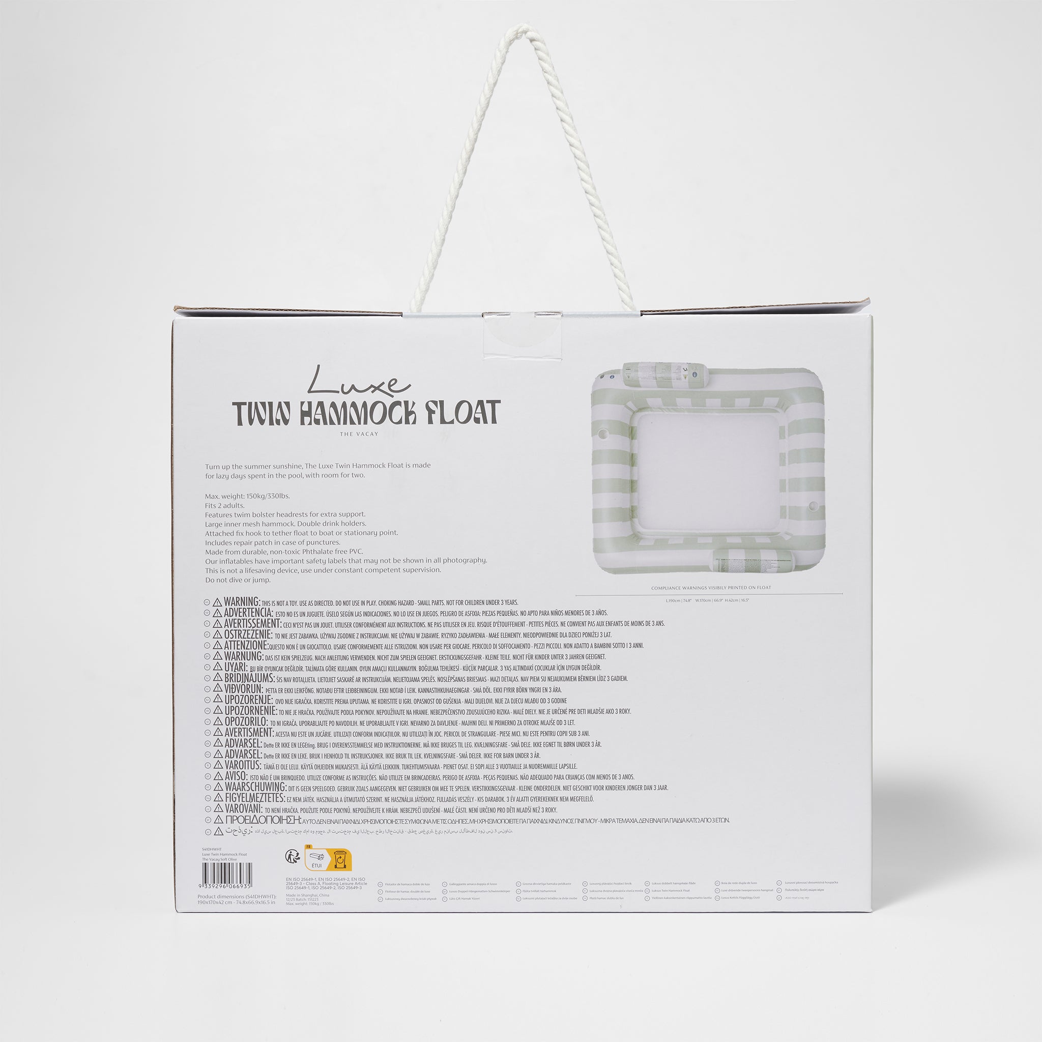 Sunnylife - Vacay Soft Dubbel Opblaasbaar Zee Bed