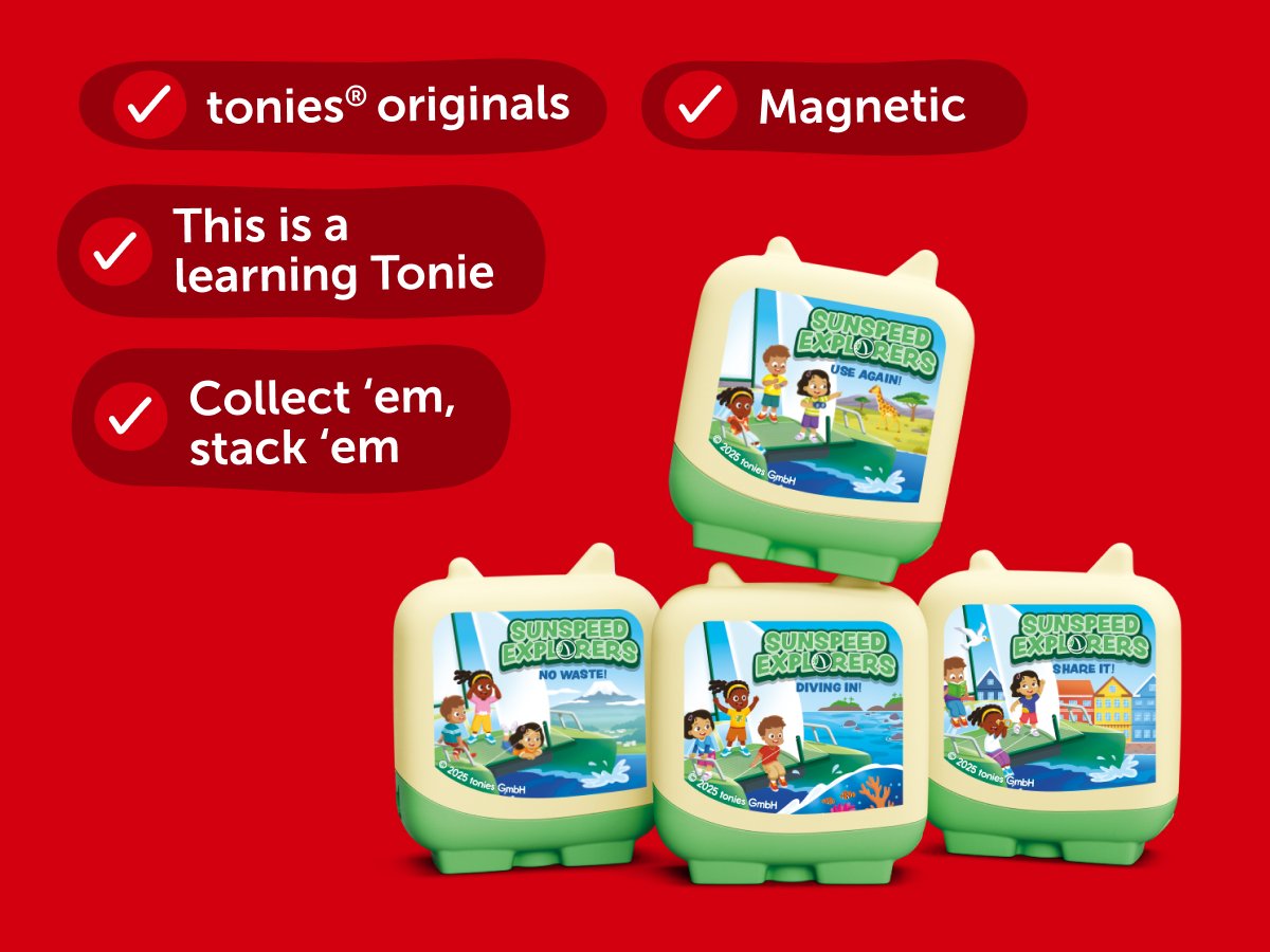 Tonies - Sunspeed Ontdekkingsreizigers 4 Stuks Set Engelse Geluidsfiguur