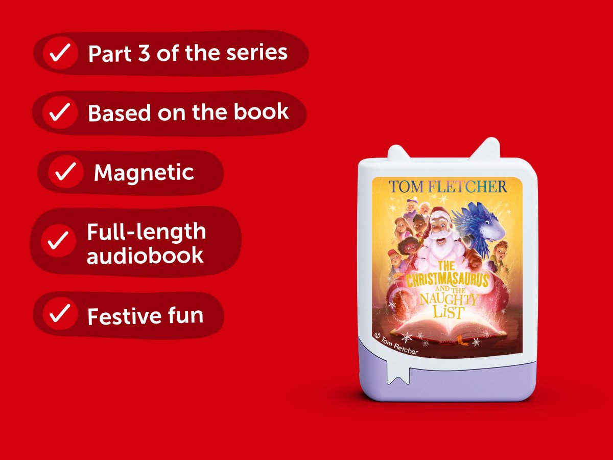 Tonies - Tom Fletcher Christmasaurus en de Lijst van Ondeugende Kinderen Lied Engels Gesproken Figuur