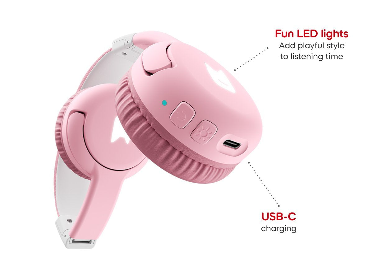 Tonies - Toniebox 2 Bluetooth Wolk Roze Opvouwbare Kinderkoptelefoon