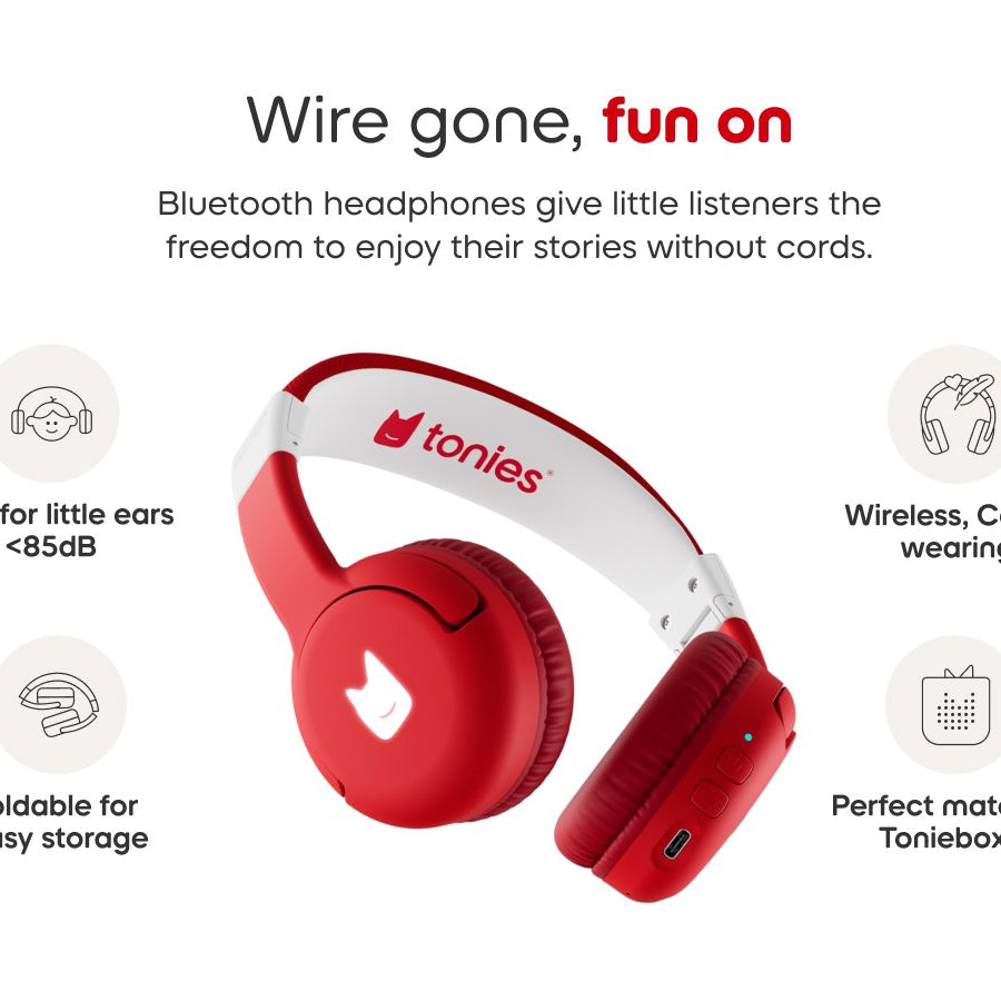 Tonies - Toniebox 2 Bluetooth Rode Opvouwbare Kinderkoptelefoon
