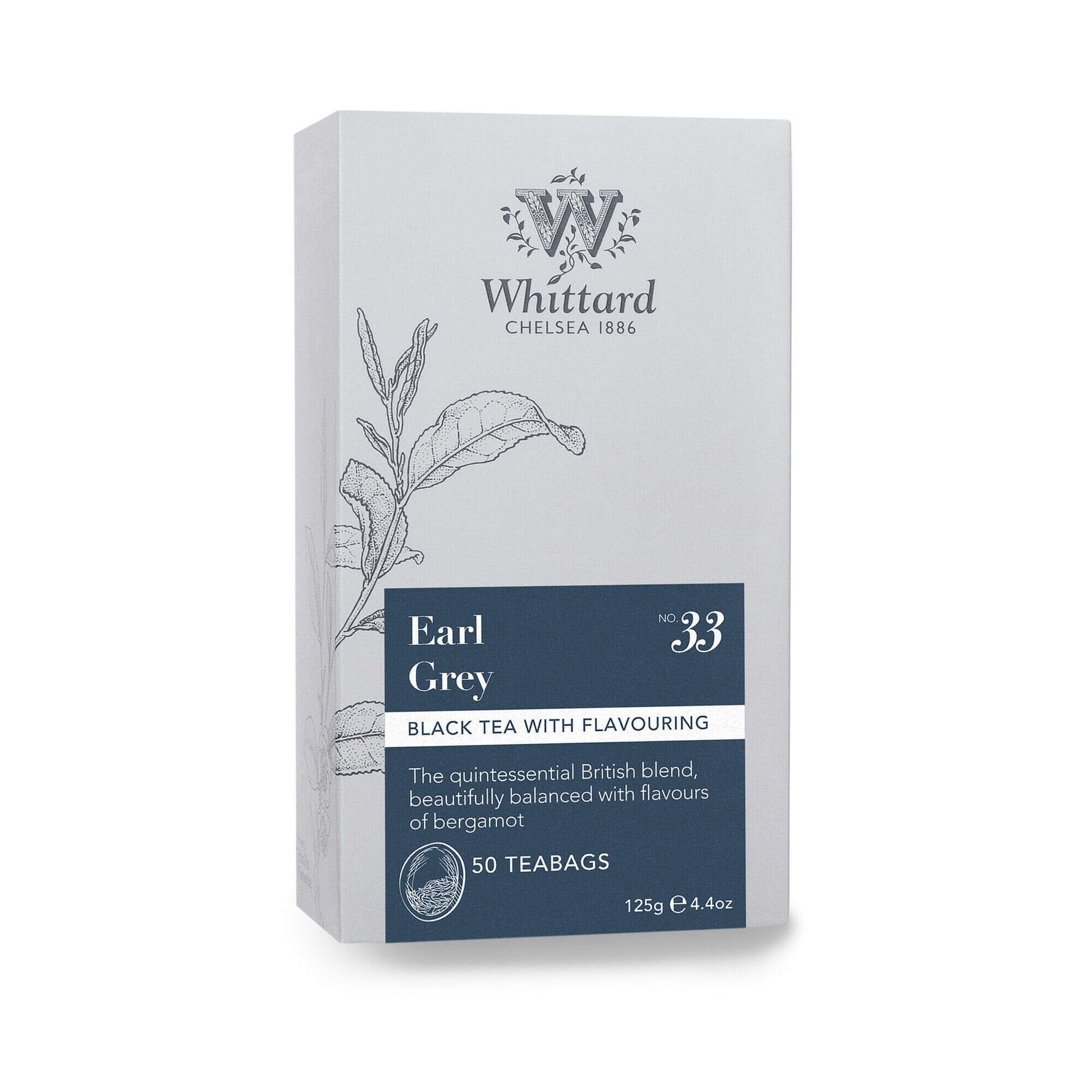 Whittard Chelsea - Earl Grey 50 Traditionele Oorspronkelijke Engelse Thee