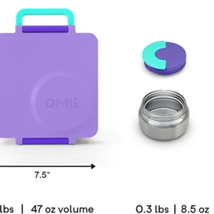 OmieBox Isı Yalıtımlı Mor Bento Yemek Kutusu