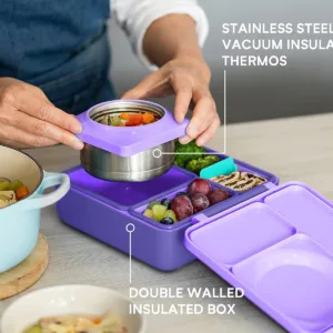 OmieBox Isı Yalıtımlı Mor Bento Yemek Kutusu