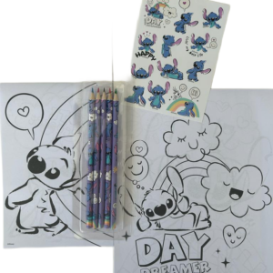 Dinossi - Disney Stitch Boyama Kalemleri ve Boyama Defter Seti